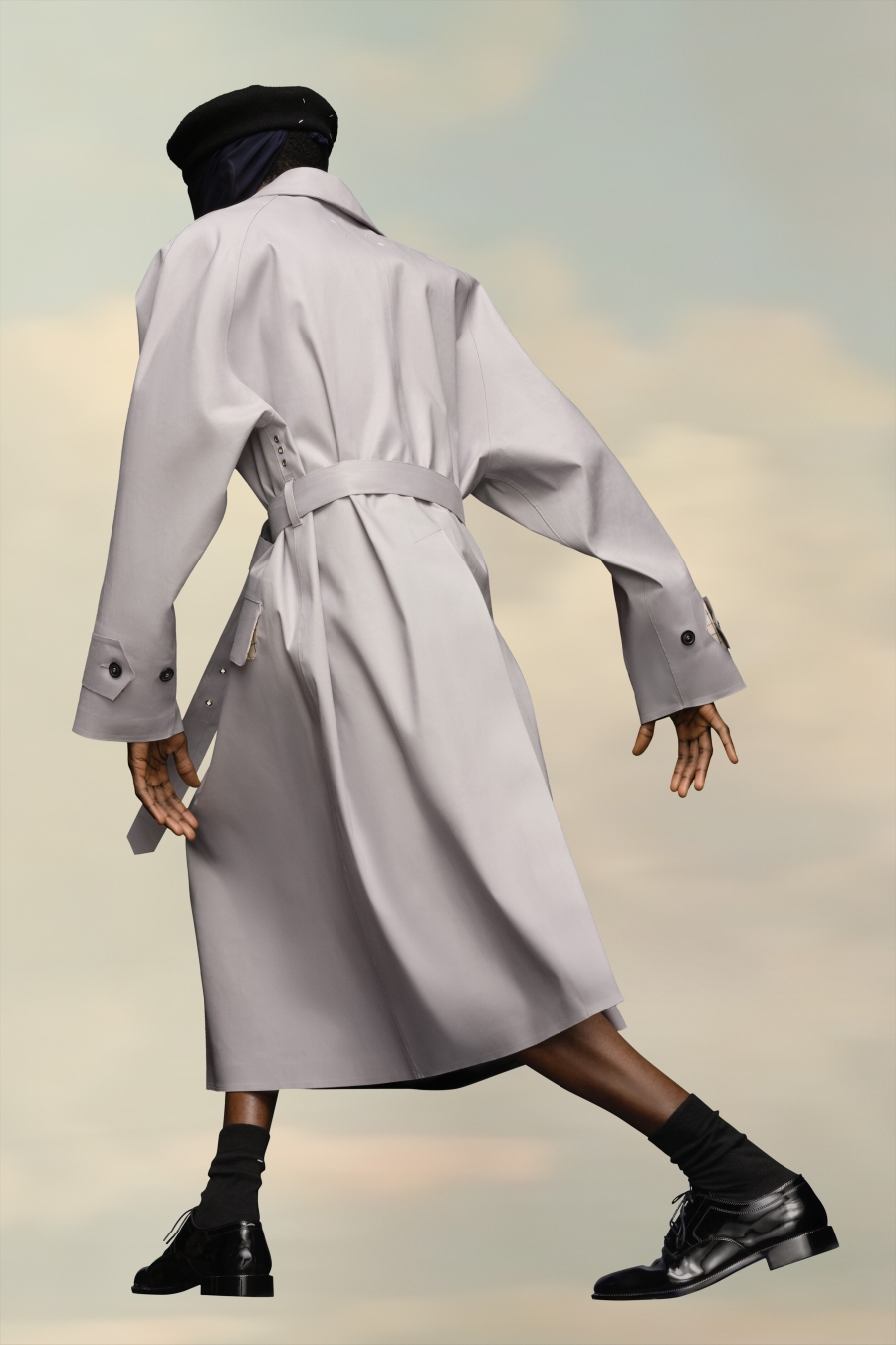 Maison Margiela Belted Coat Gray | 103768-BYK