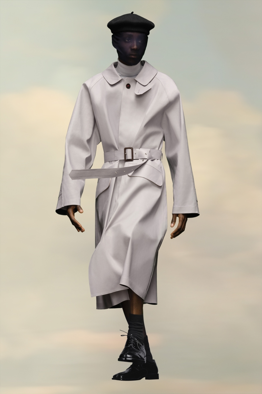 Maison Margiela Belted Coat Gray | 951263-IDG