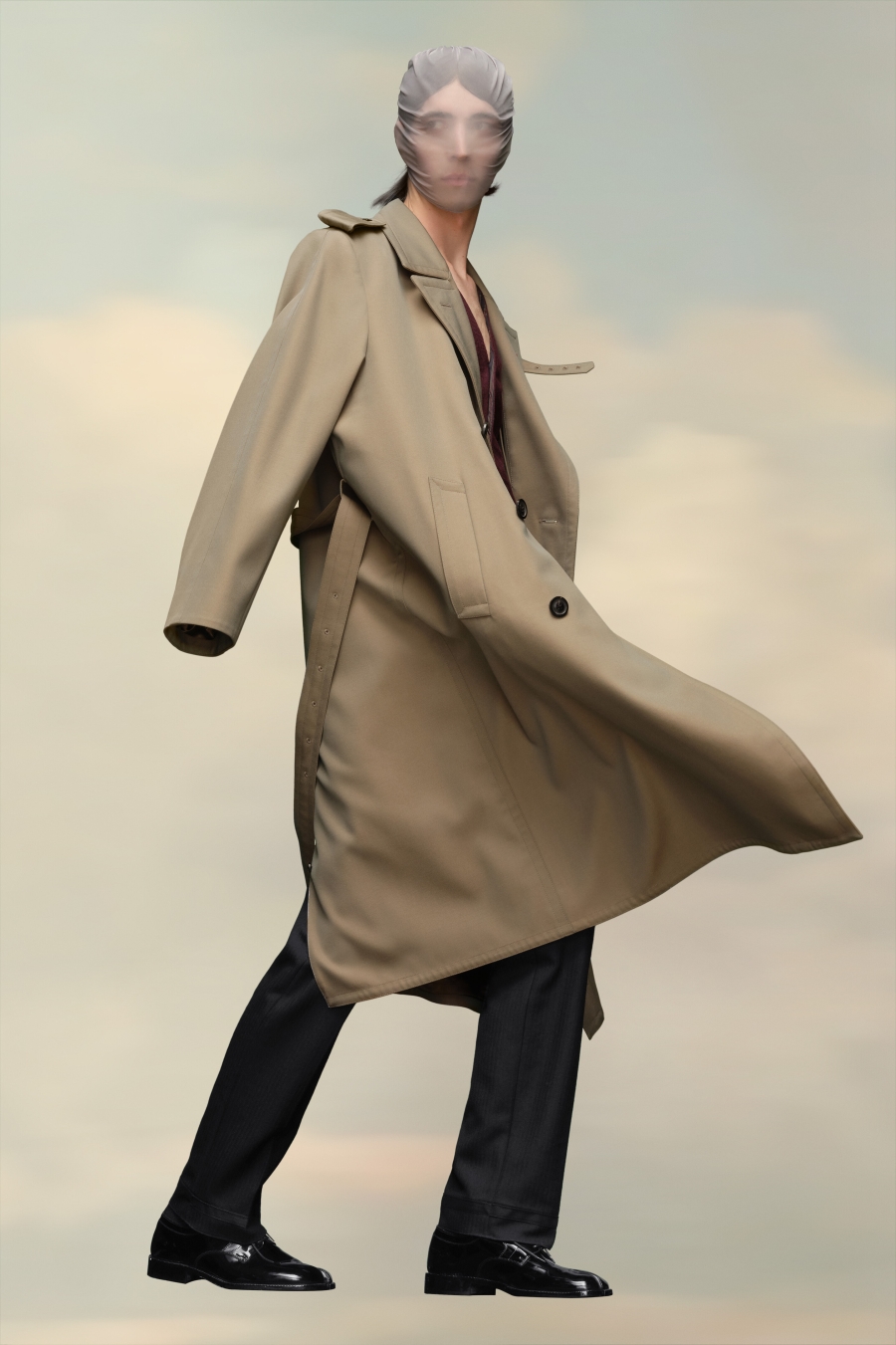 Maison Margiela Belted Trench Coat Nutmeg | 109823-WLH