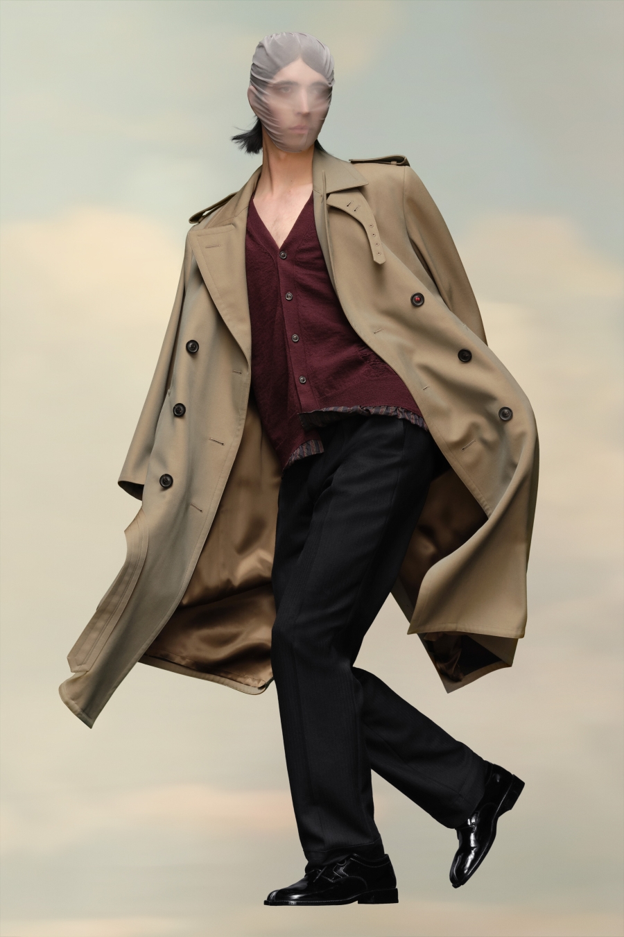 Maison Margiela Belted Trench Coat Nutmeg | 109823-WLH