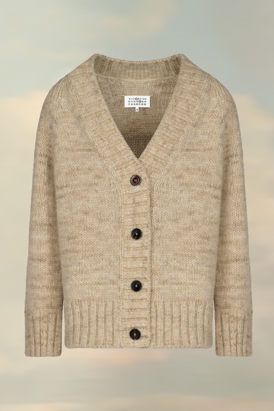 Maison Margiela Botanical Dye Cardigan Light Brown | 015847-EDS