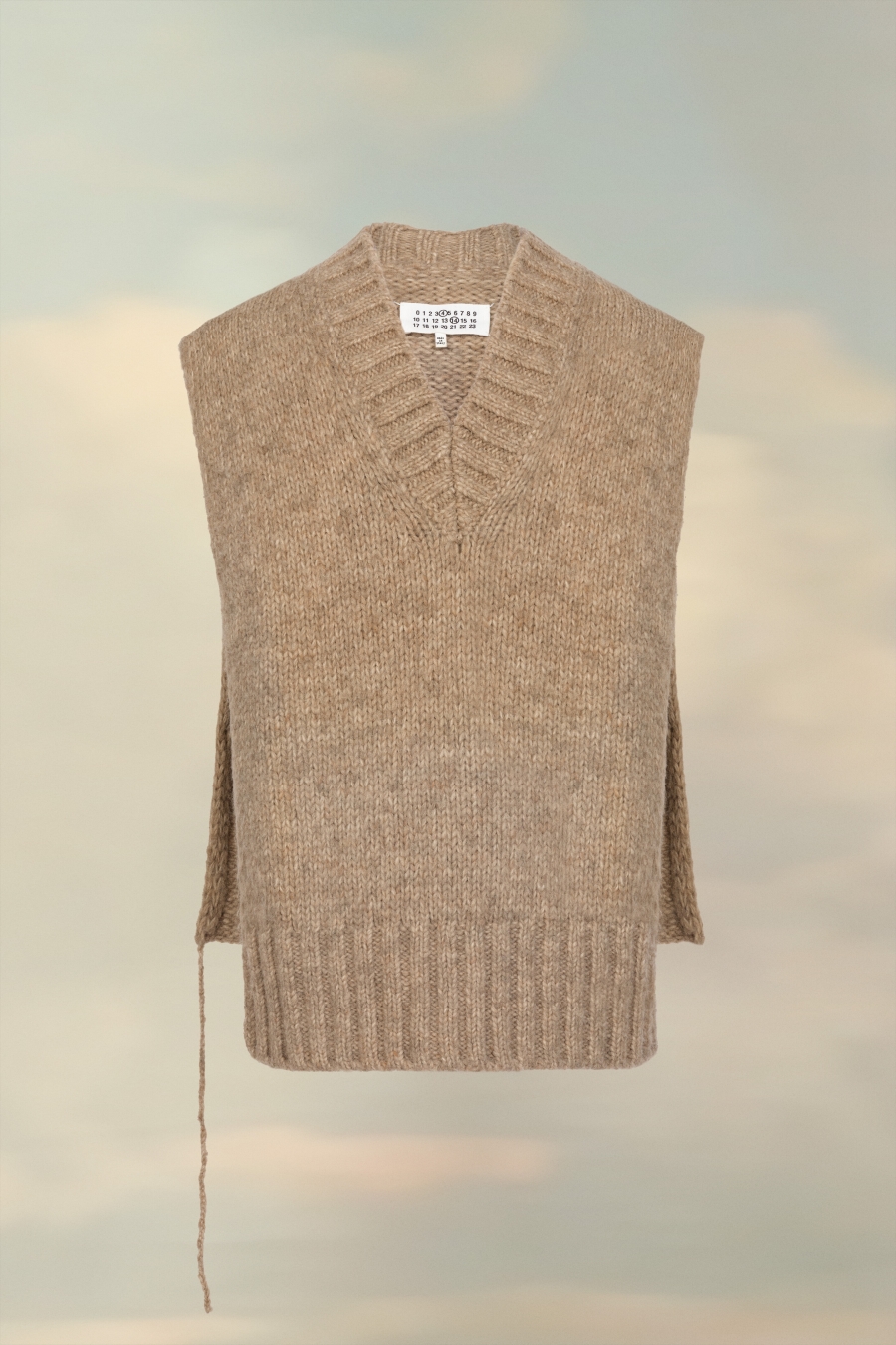 Maison Margiela Botanical Dye Knit Vest Light Brown | 314925-XGR