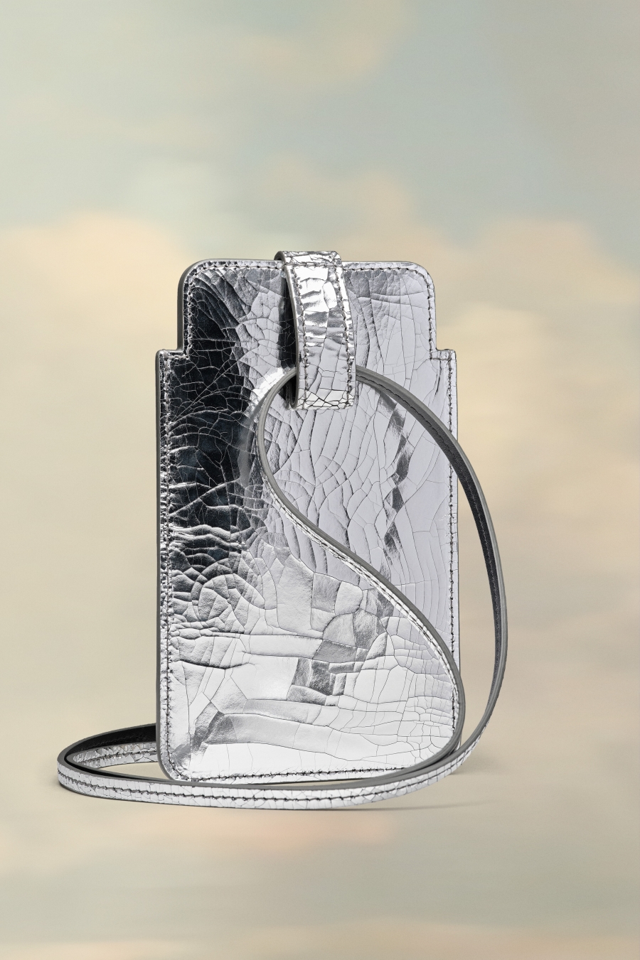 Maison Margiela Broken Mirror Phone Pouch Silver Color | 314672-PQG