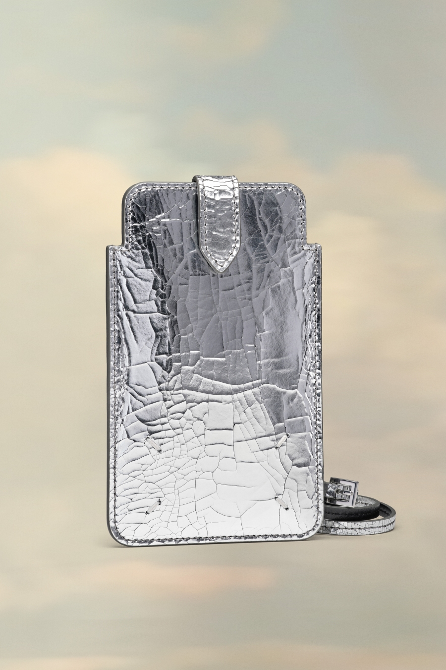 Maison Margiela Broken Mirror Phone Pouch Silver Color | 971862-TBI