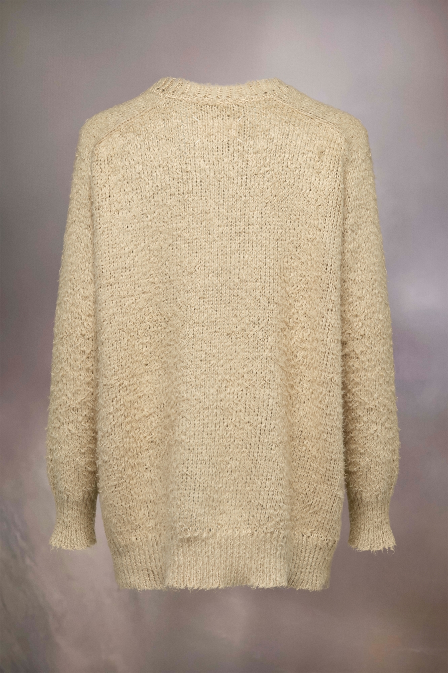 Maison Margiela Brushed Linen Knit Sweater Bronze | 812536-XAG