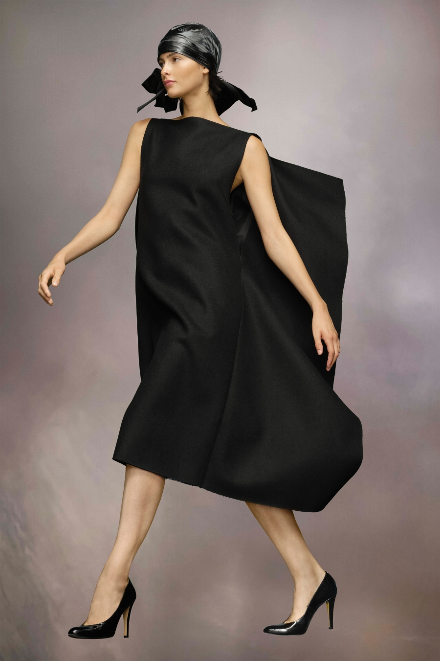 Maison Margiela Cape Dress Black | 248935-FNQ