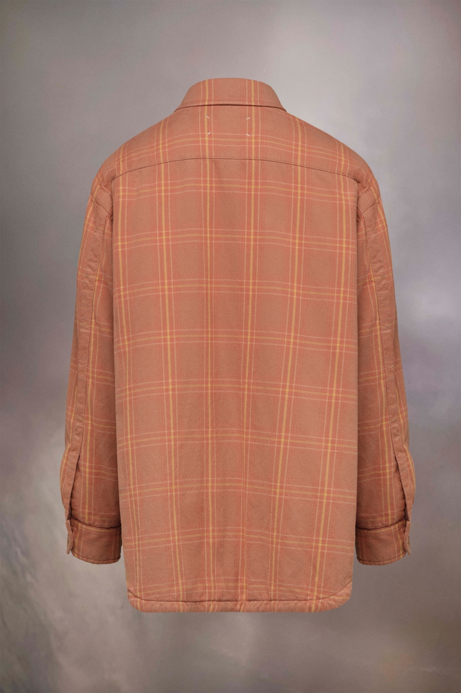 Maison Margiela Check Cotton Oversized Shirt Orange | 124059-VYM