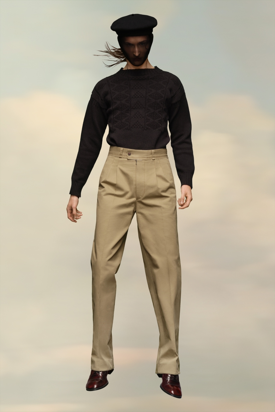 Maison Margiela Cotton Gabardine Trousers Bronze | 047581-ACF