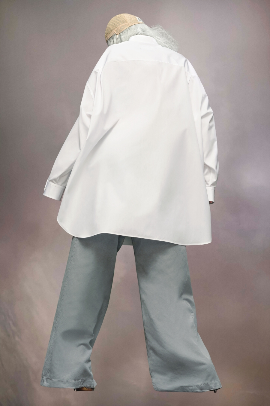 Maison Margiela Cotton Poplin Shirt Dress Winter White | 268951-WKY