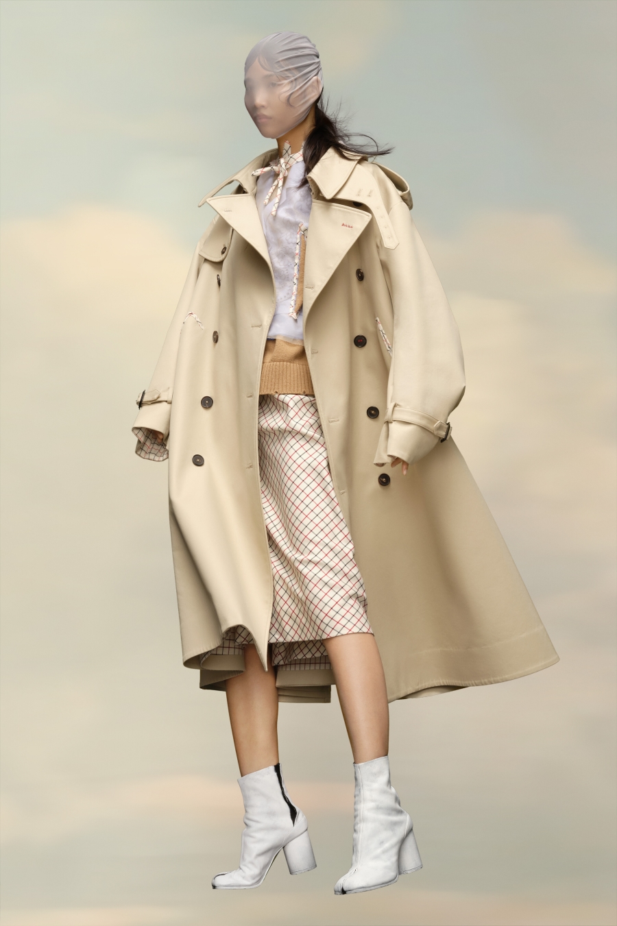 Maison Margiela Cotton Trench Coat Bronze | 253410-CML