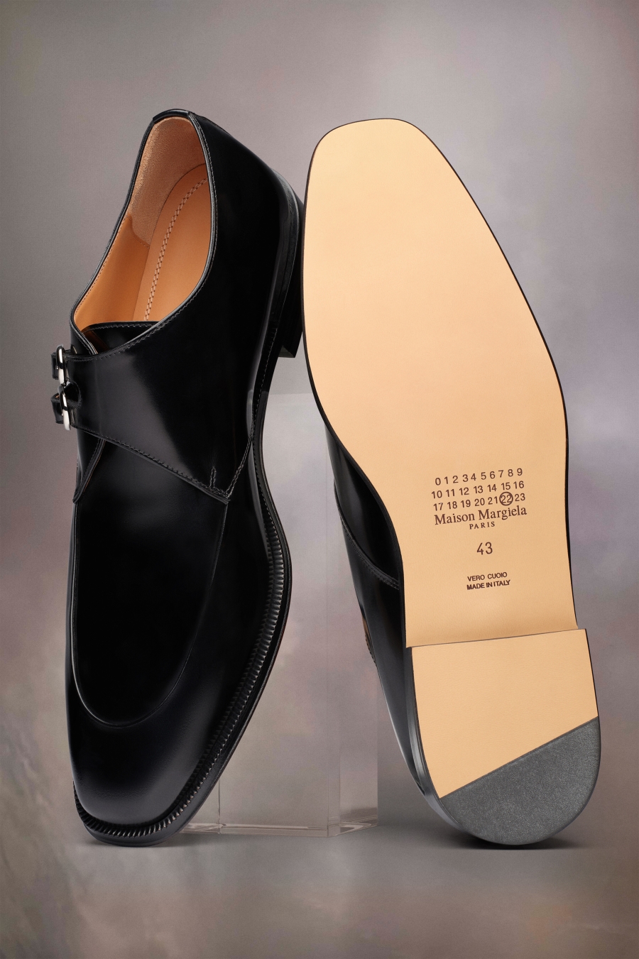 Maison Margiela Double Monk Shoes Black | 847319-ITV