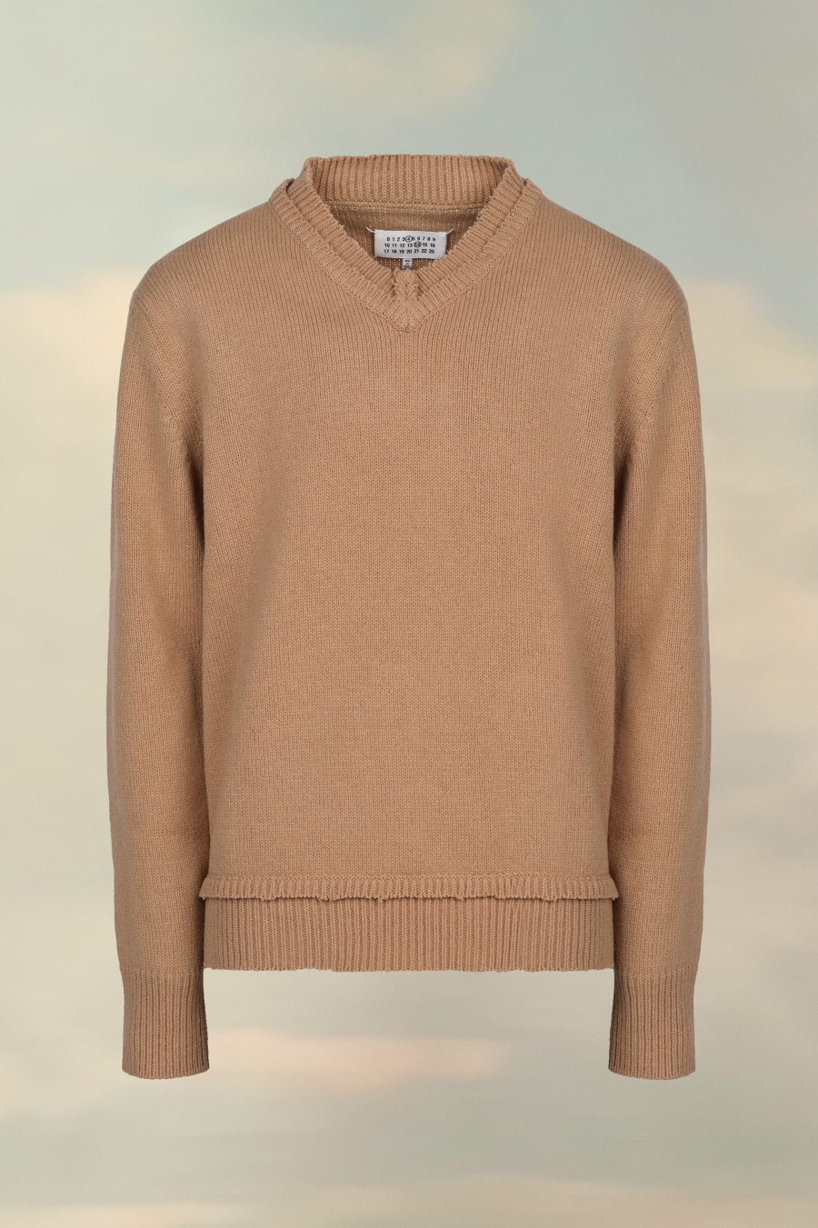 Maison Margiela Elbow Patch Sweater Beige | 894710-OHX