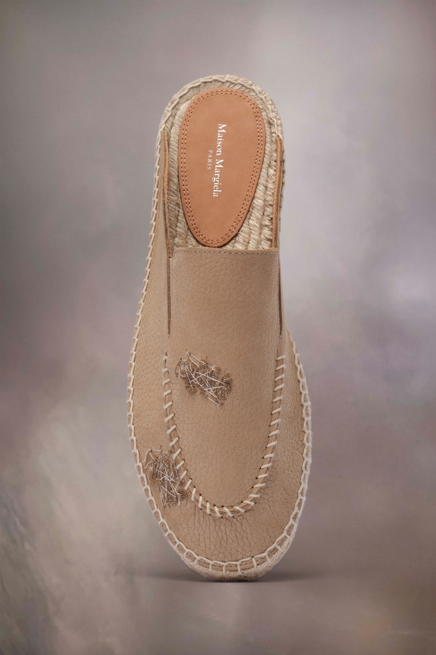 Maison Margiela Embroidered Espadrille Mules Hazelnut | 468512-JOW