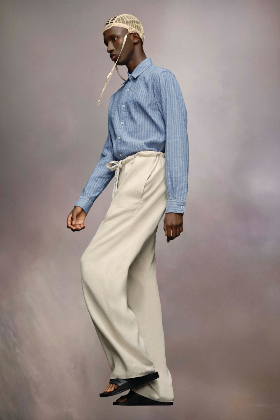 Maison Margiela Fluid Linen Trousers Cord | 034798-GLQ