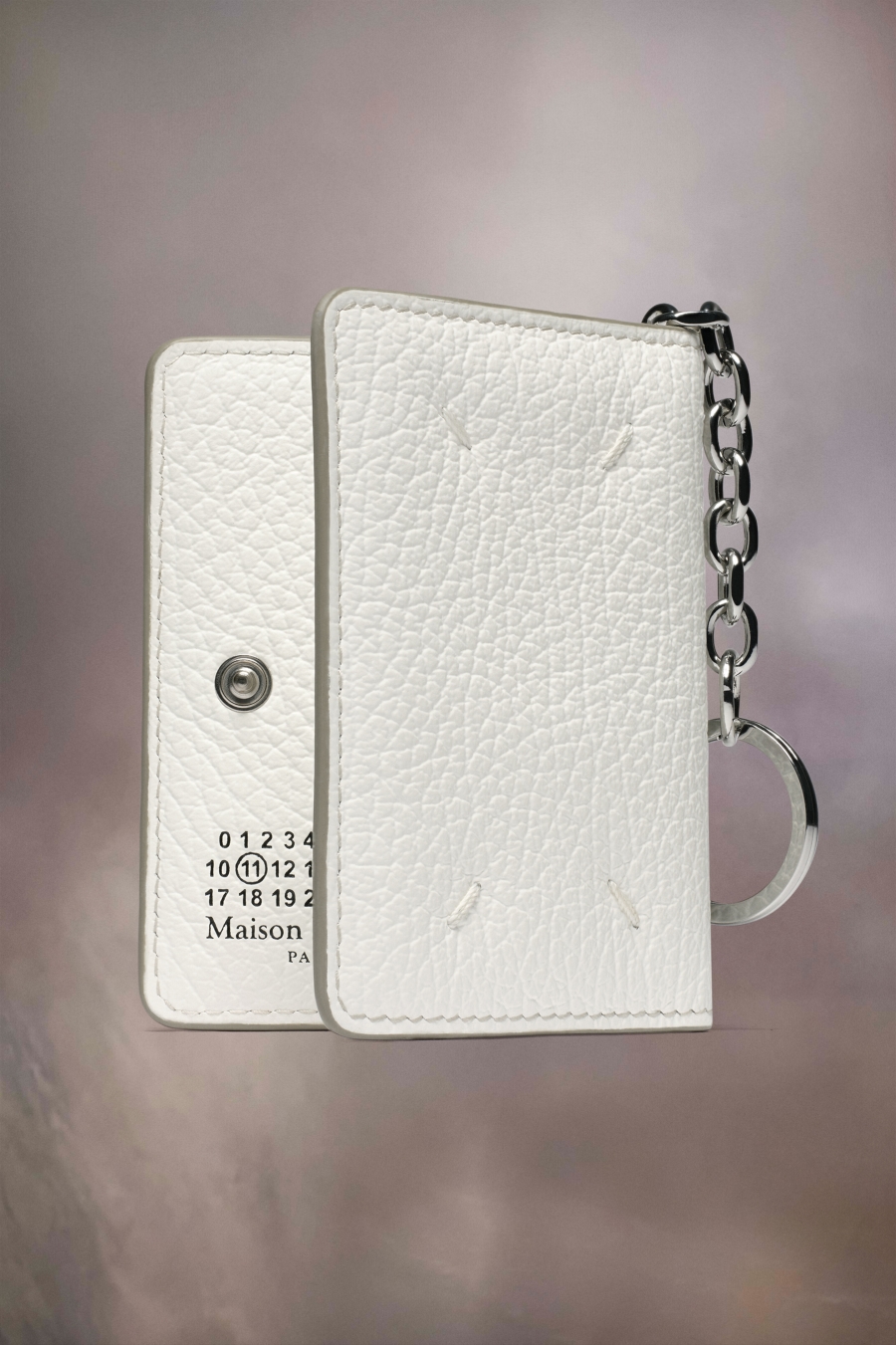 Maison Margiela Four Stitches Keyring Cardholder White | 382054-ZVL