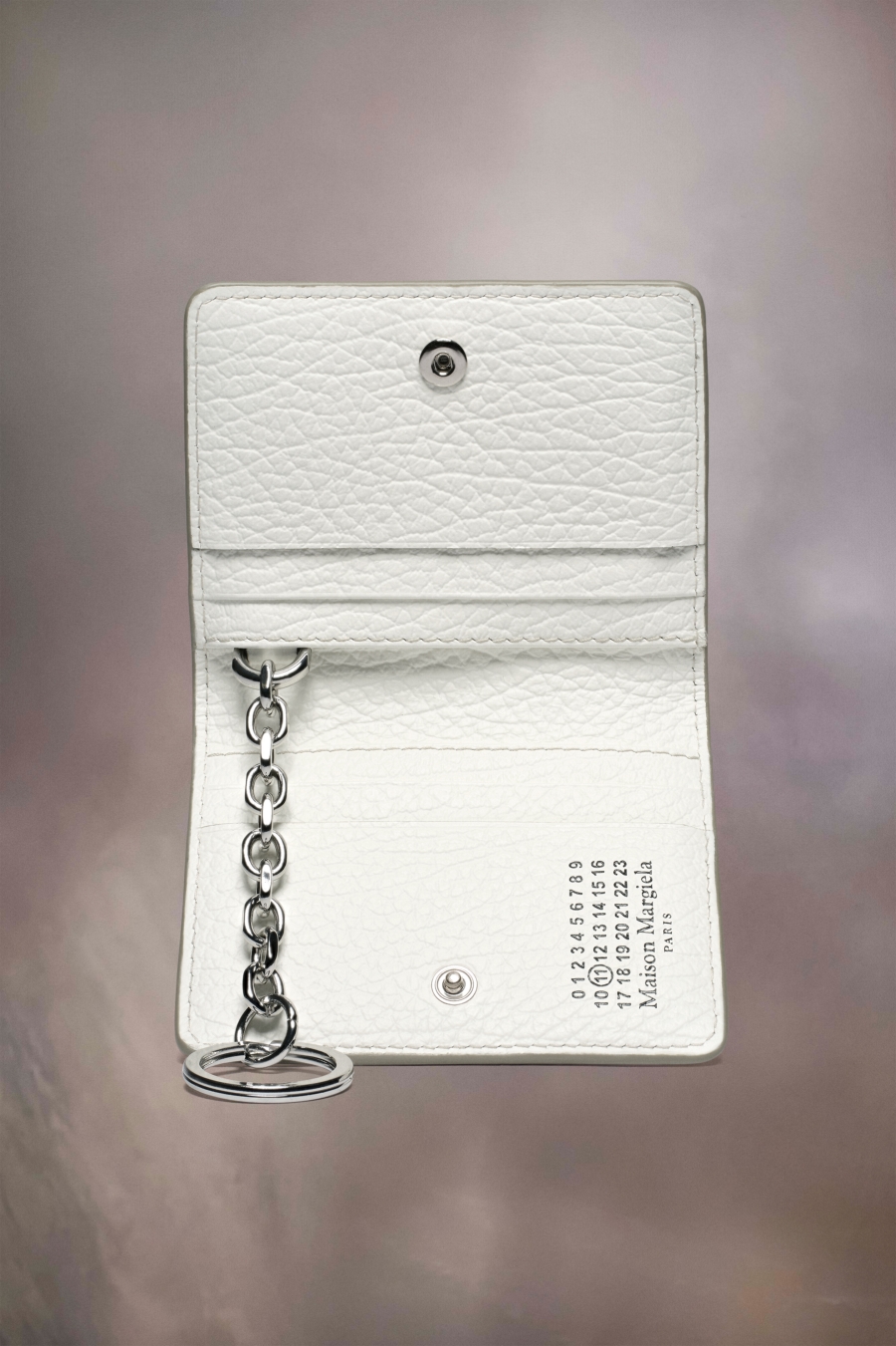 Maison Margiela Four Stitches Keyring Cardholder White | 382054-ZVL