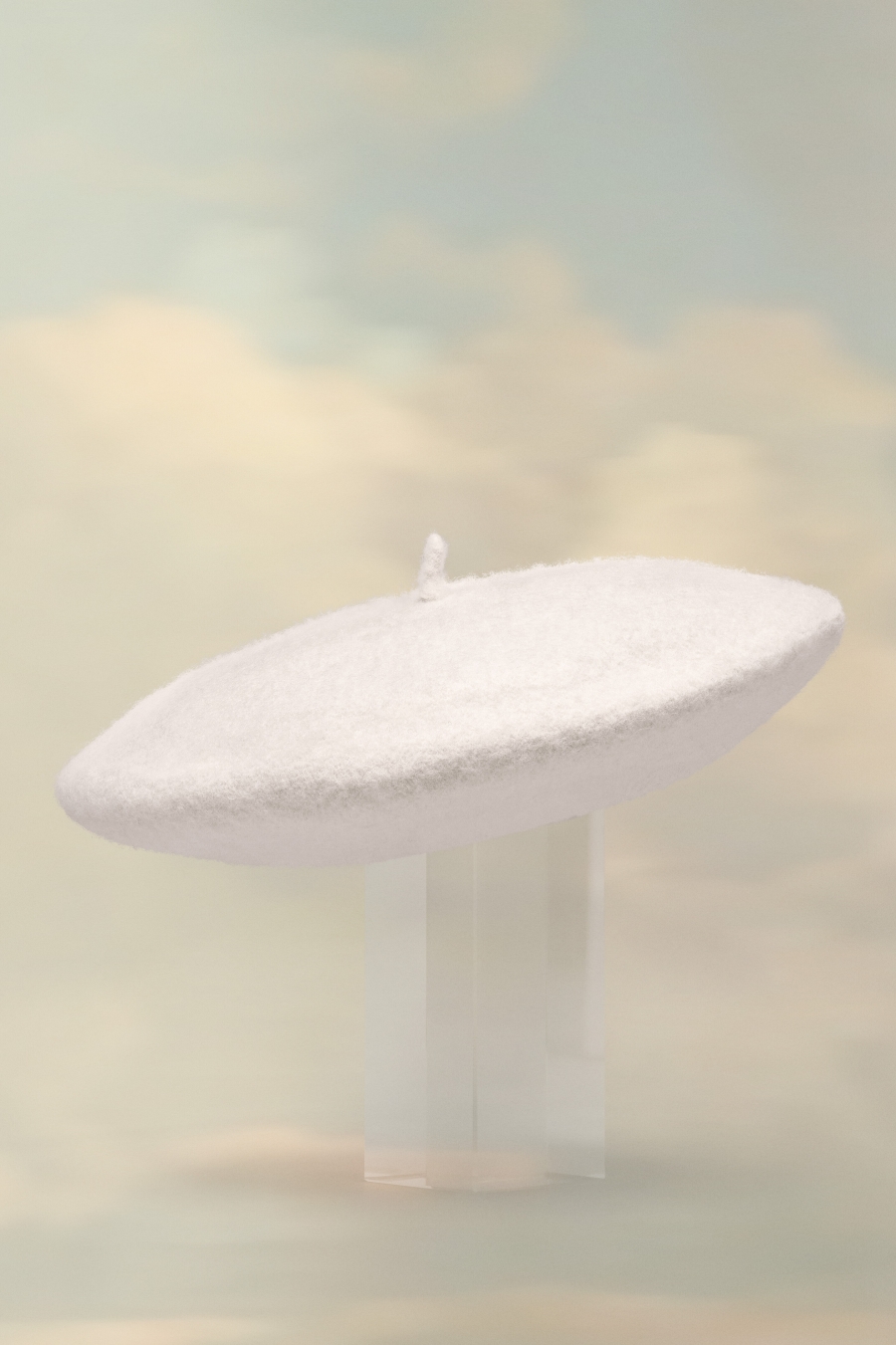 Maison Margiela Heavy Wool Beret Milk | 347615-OEZ