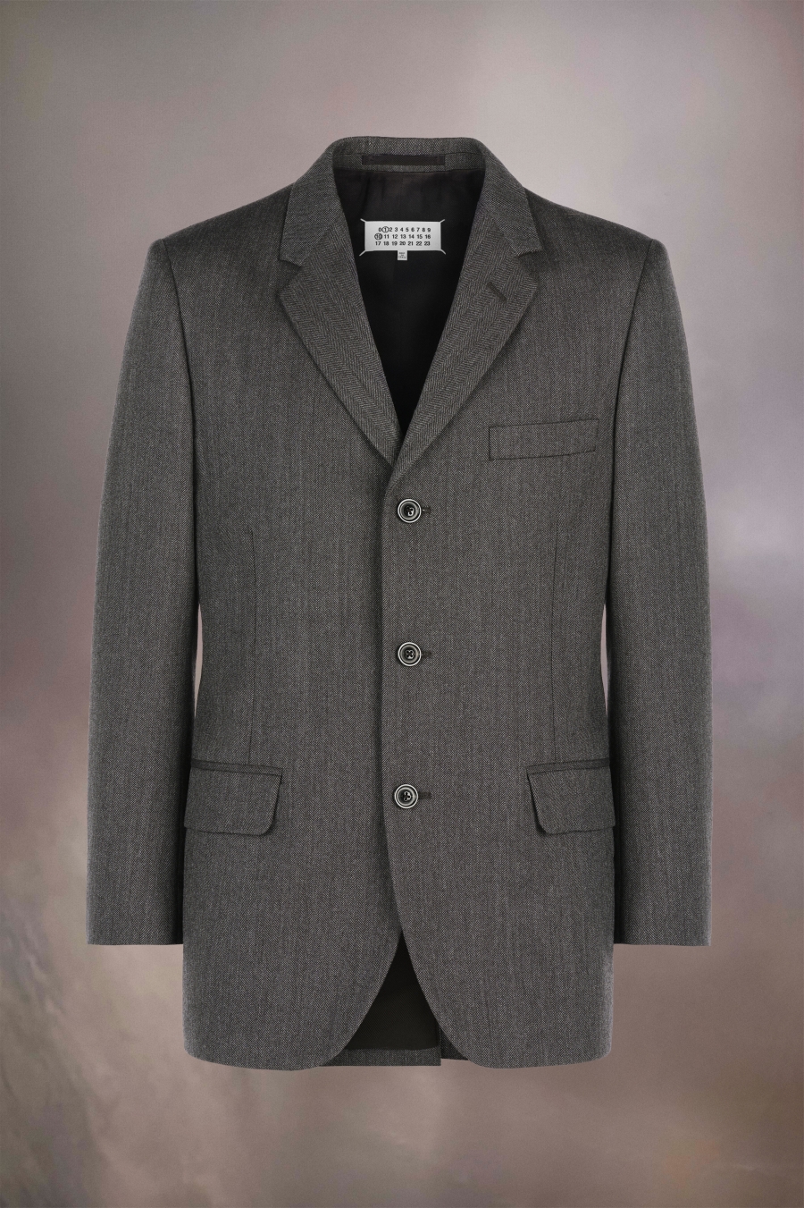 Maison Margiela Herringbone Wool Jacket Dark Grey | 158729-FAV