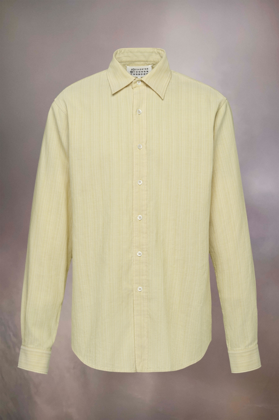 Maison Margiela Irregular Stripe Shirt Yellow | 390182-YPV