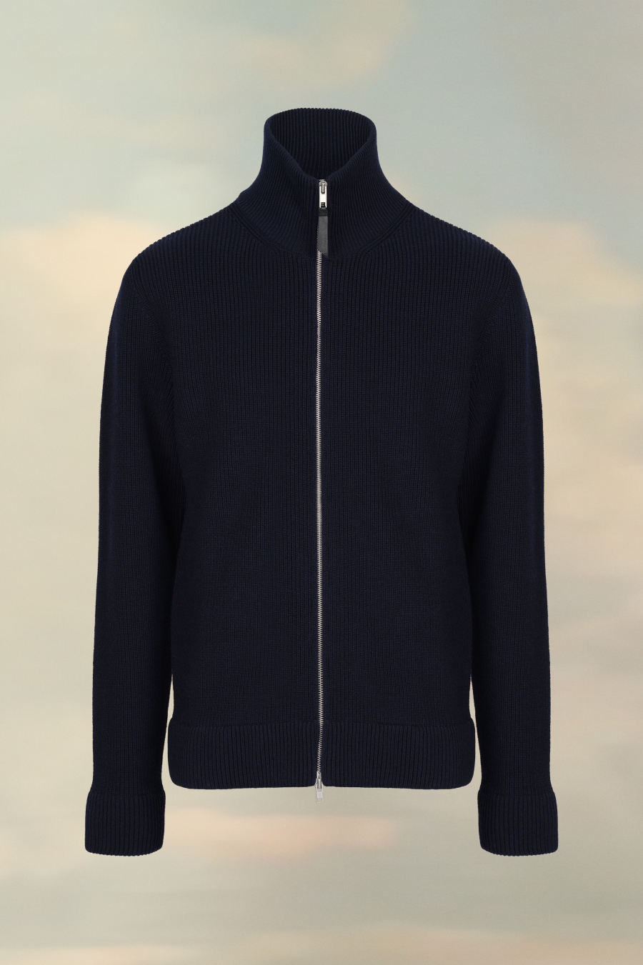 Maison Margiela Knit Zip-up Cardigan Navy | 650194-OFY