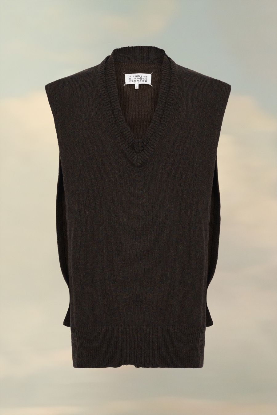 Maison Margiela Layered Knit Vest Bronze | 016258-TVG