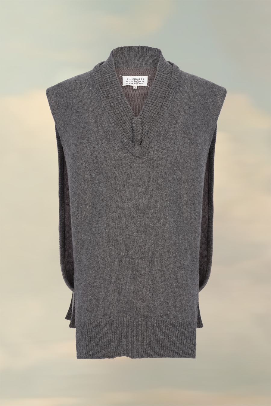 Maison Margiela Layered Knit Vest Bronze | 825716-BFI