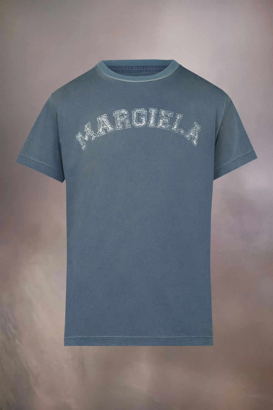 Maison Margiela Logo Cotton Jersey T-shirt Blue | 254973-JBI