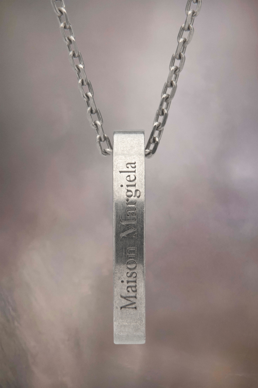 Maison Margiela Logo Ring Necklace Palladium | 437180-YJS