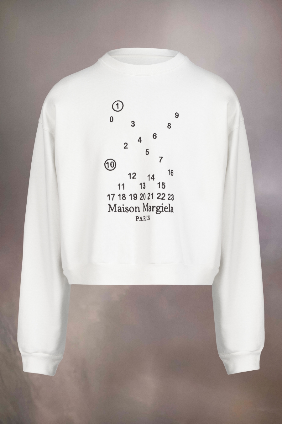 Maison Margiela Logo Sweatshirt White | 819634-UDA