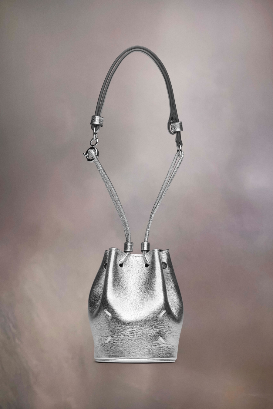 Maison Margiela Metallized Micro Bag Silver Color | 485691-UQW