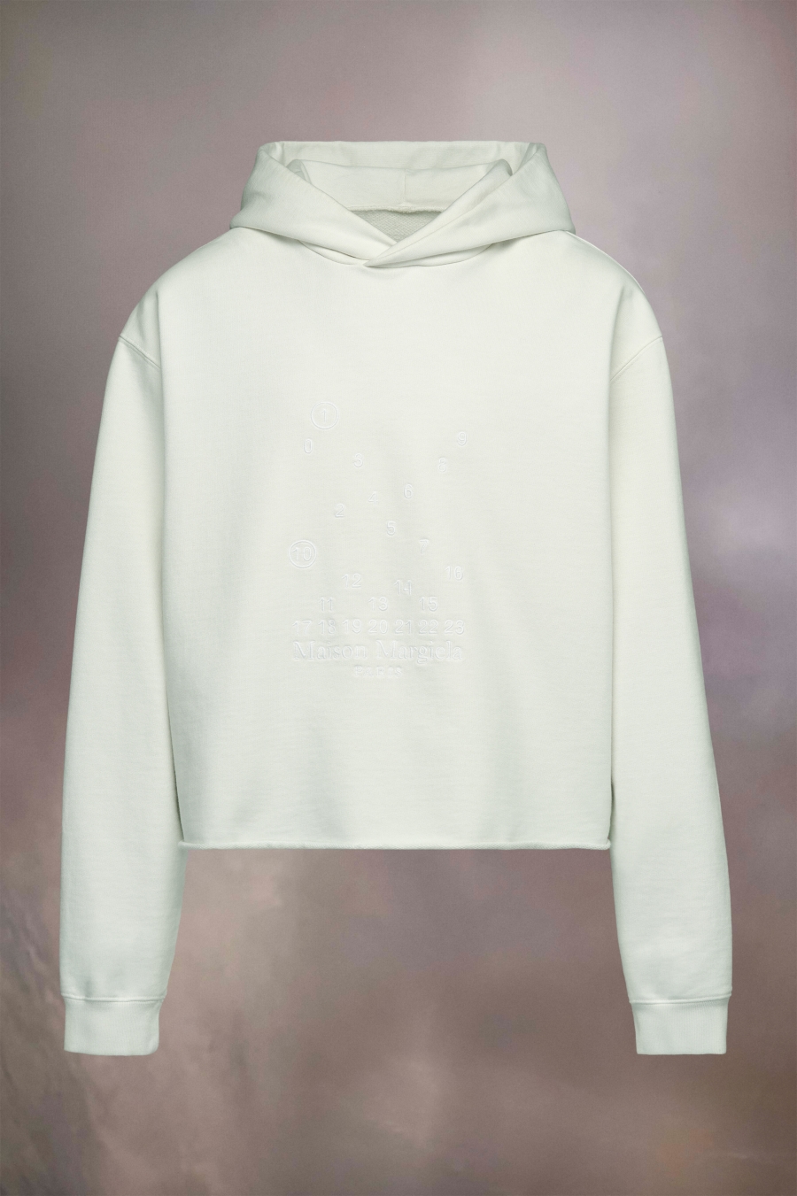 Maison Margiela Numeric Logo Hoodie Winter White | 173589-DPJ