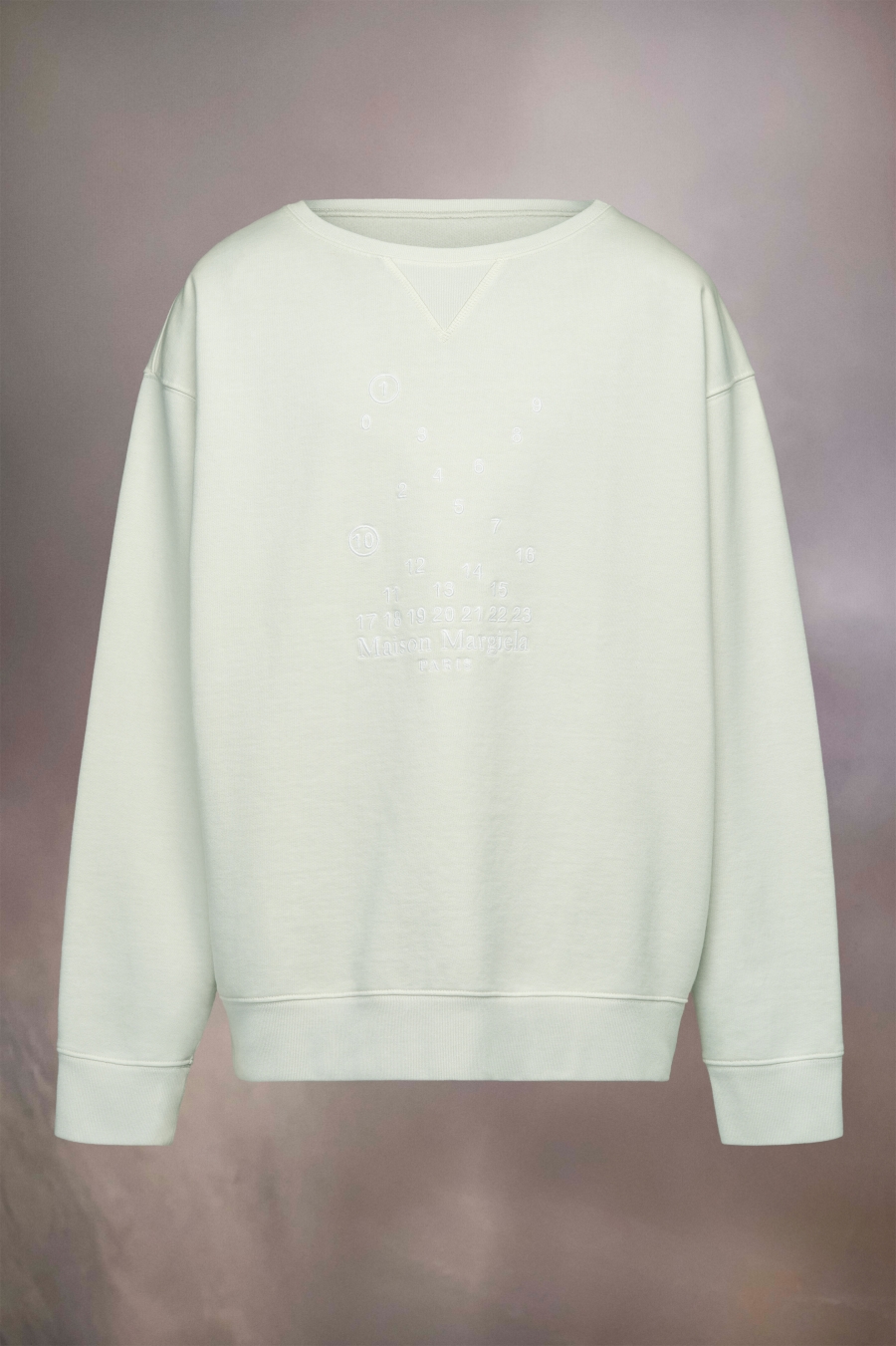 Maison Margiela Numeric Logo Sweatshirt Winter White | 164705-XOG