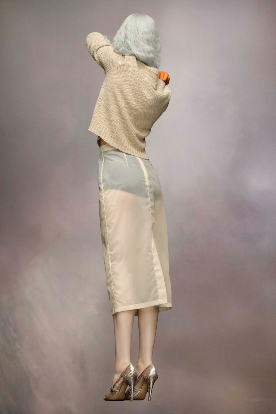 Maison Margiela Nylon Skirt Cream | 425860-PUS