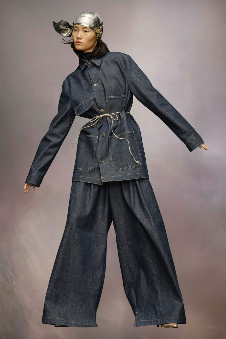 Maison Margiela Oversized Denim Shirt Blue | 962850-QXD