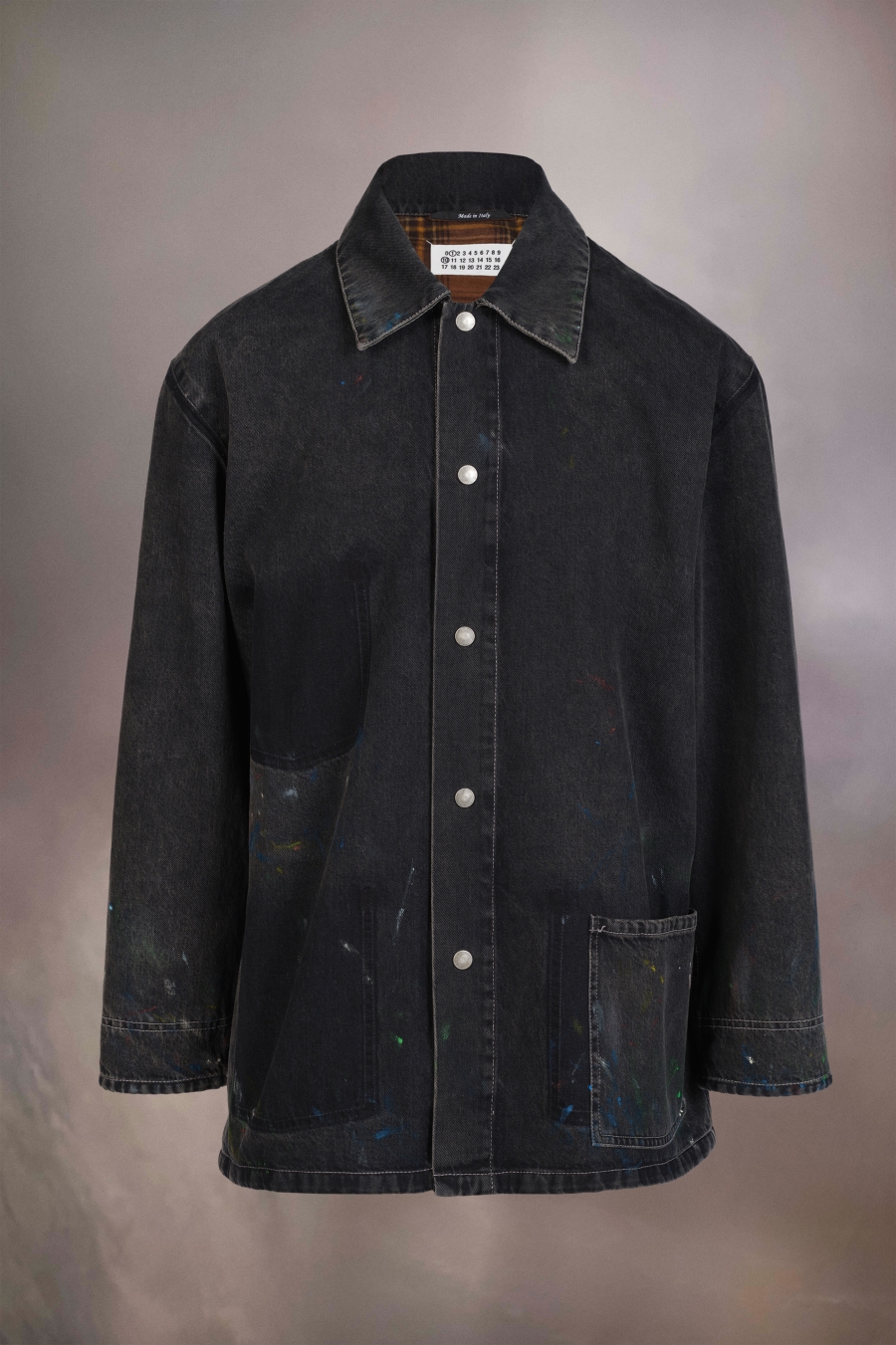 Maison Margiela Paint Denim Jacket Black | 954318-KQS