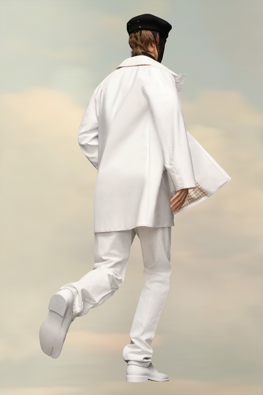 Maison Margiela Pvc Caban Jacket White | 034796-HMS