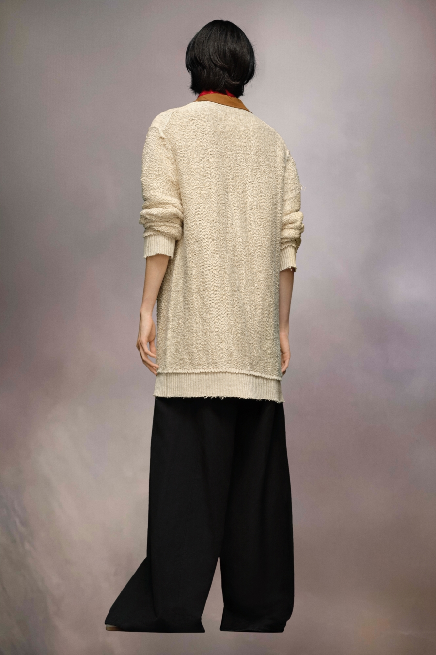 Maison Margiela Raw Woven Knit Cardigan Bronze | 832541-XNI