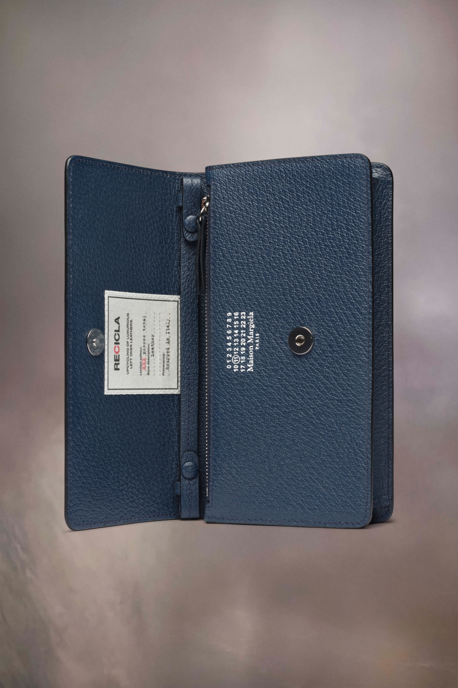 Maison Margiela Recicla Chain Wallet Slate Blue | 750389-BQN