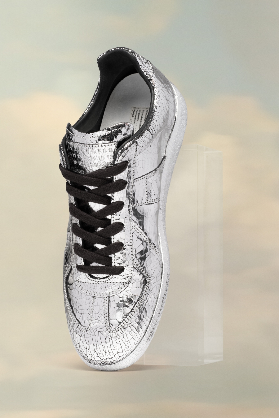 Maison Margiela Replica Broken Mirror Sneakers Silver Color | 309165-ZQY