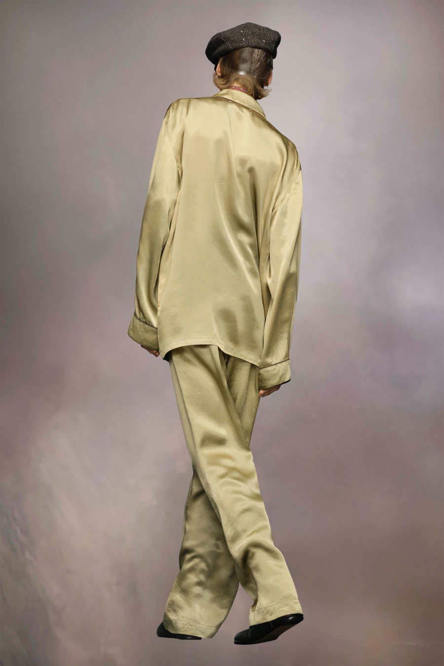 Maison Margiela Satin Shirt Sage | 734592-ZMI