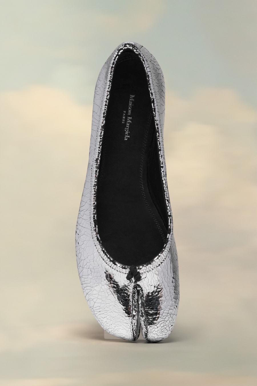 Maison Margiela Tabi Broken Mirror Ballerina Silver Color | 261397-VQY