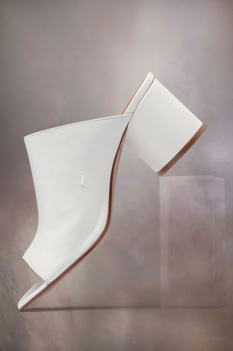 Maison Margiela Tabi Heeled Mules White | 290473-GDU