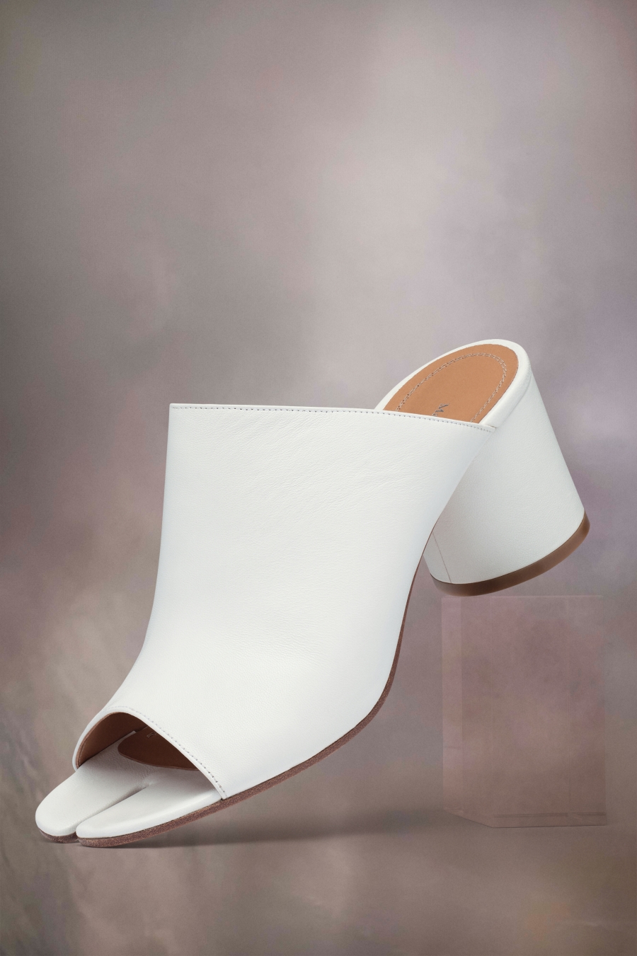 Maison Margiela Tabi Heeled Mules White | 290473-GDU