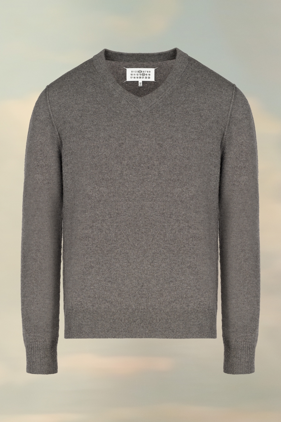 Maison Margiela V-neck Cashmere Sweater Camel | 207584-GXQ