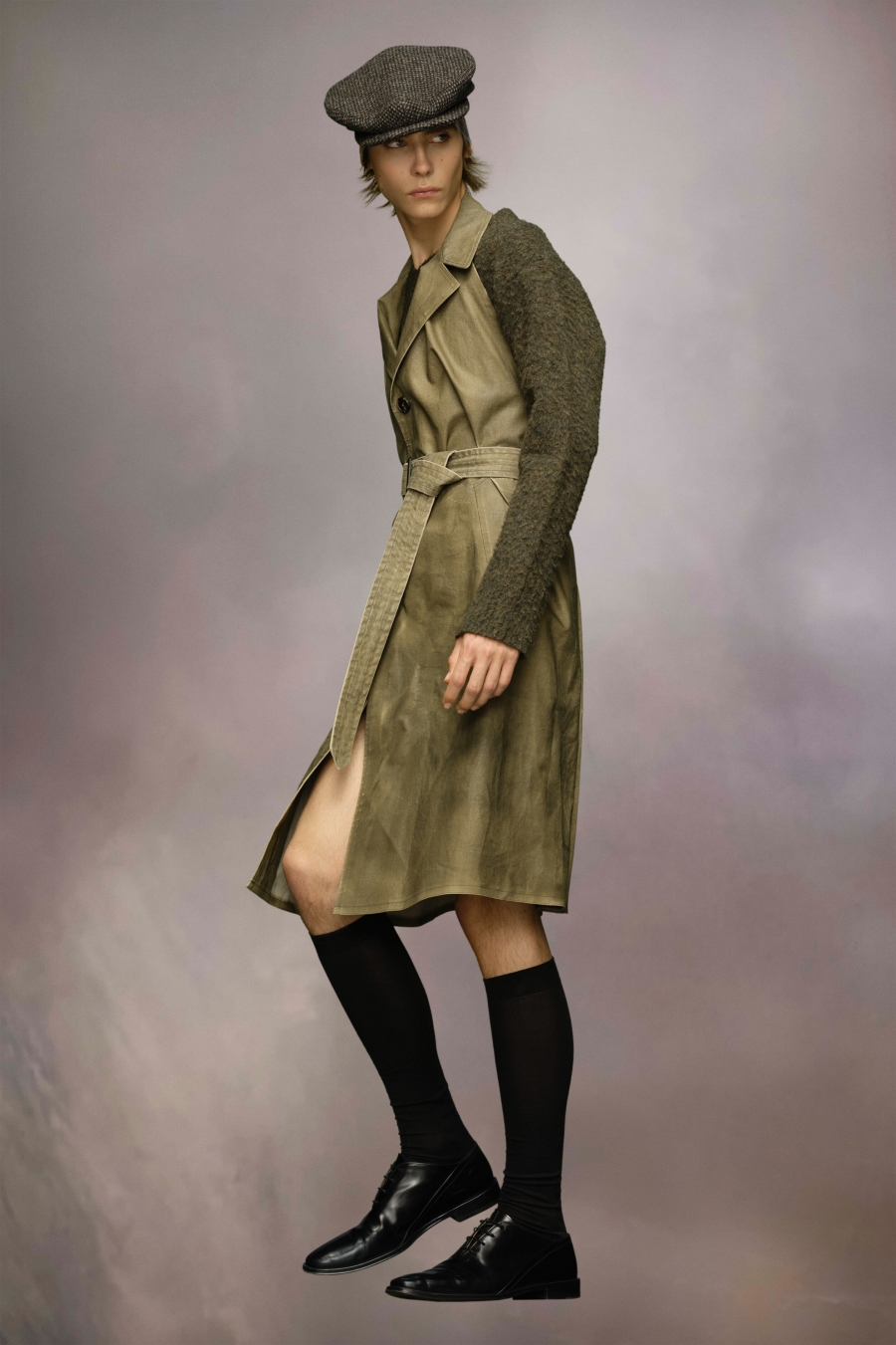 Maison Margiela Waxed Cotton Dress Olive | 264508-JTA