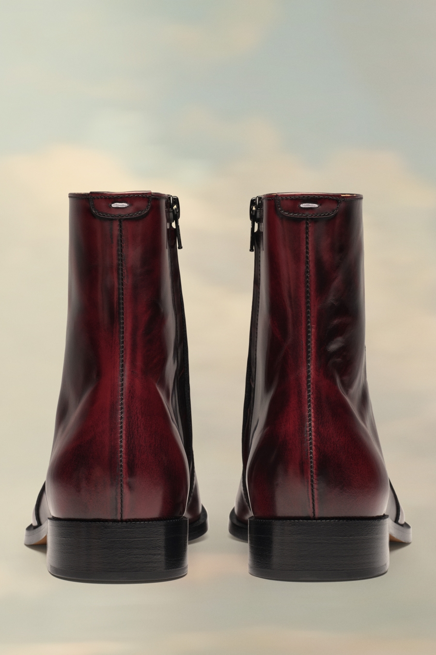 Maison Margiela Waxed Leather Boots Nutmeg | 296417-OEU