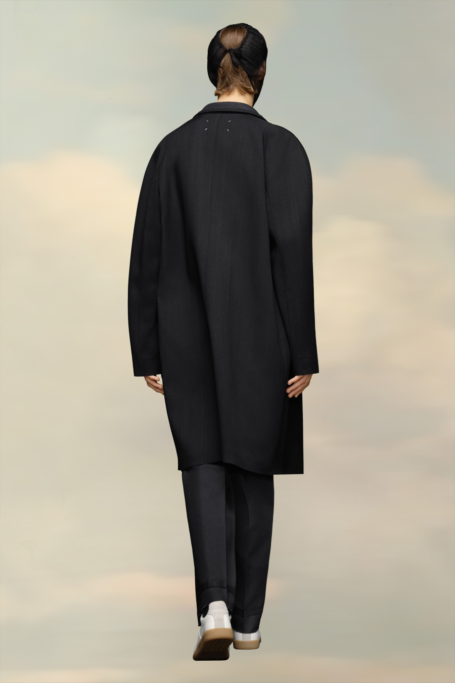 Maison Margiela Wool Viscose Coat Navy | 750148-JCA