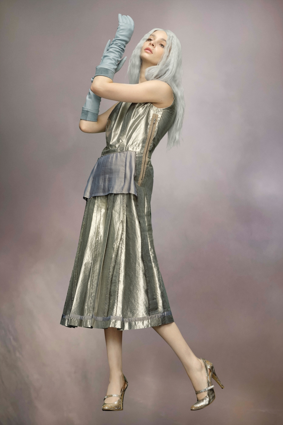 Maison Margiela Work-in-progress Dress Silver Color | 564798-TDZ