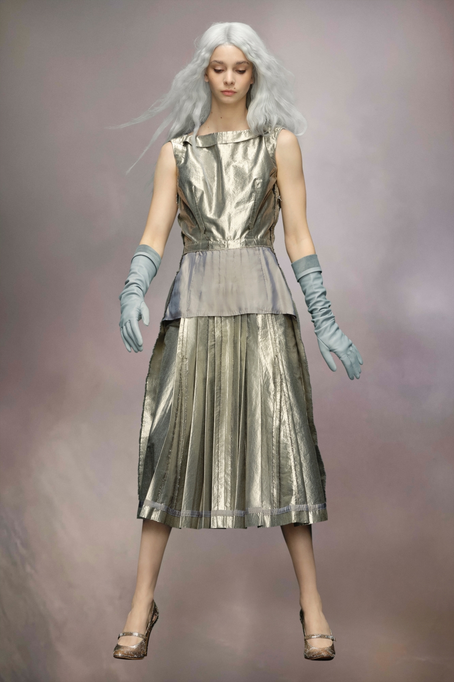 Maison Margiela Work-in-progress Dress Silver Color | 564798-TDZ