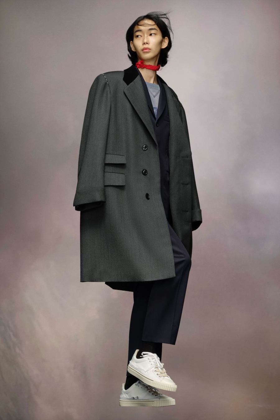 Maison Margiela Work-in-progress Wool Coat Fig | 058617-SNJ